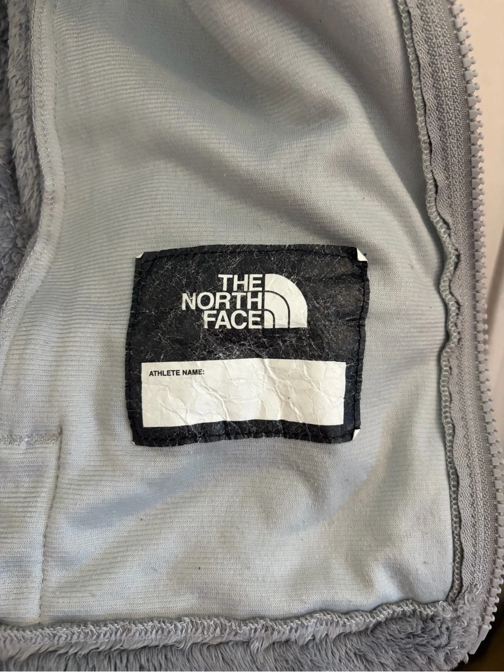 The North Face Girls Osito Jacket Size L (14/16) gray high pile fleece full zip